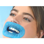 10X Dentist Surgery Use Dental O-shape Blue Disposable Rubber Dam Mouth Gag for Absolute Isolation