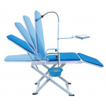 Portable Full Folding Dental Mobile Chair with LED Cold Light and Cuspidor Tray Loading Capacity LYC9601-2 