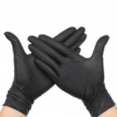 200 PCS/100 Pairs Black Nitrile Gloves Disposable Gloves Food Grade Natural Rubber Powder-Free Glove for Gardening,Cooking, Cleaning,Mechanics,Automotive