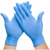 200 PCS/100 Pairs Skyblue Nitrile Gloves Disposable Gloves Food Grade Natural Rubber Powder-Free Glove for Gardening, Cooking, Cleaning,Mechanics, Automotive