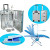 Deluxe Portable Dental Delivery Turbine Unit with Air Compressor and 6 Holder + Mobile Full Folding Dental Chair GU-C206